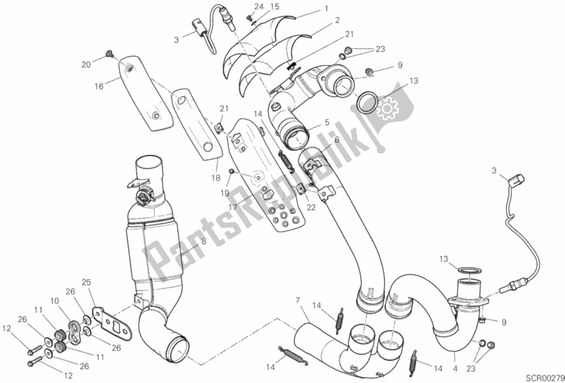 Todas las partes para Conjunto De Tubo De Escape de Ducati Scrambler 1100 2019