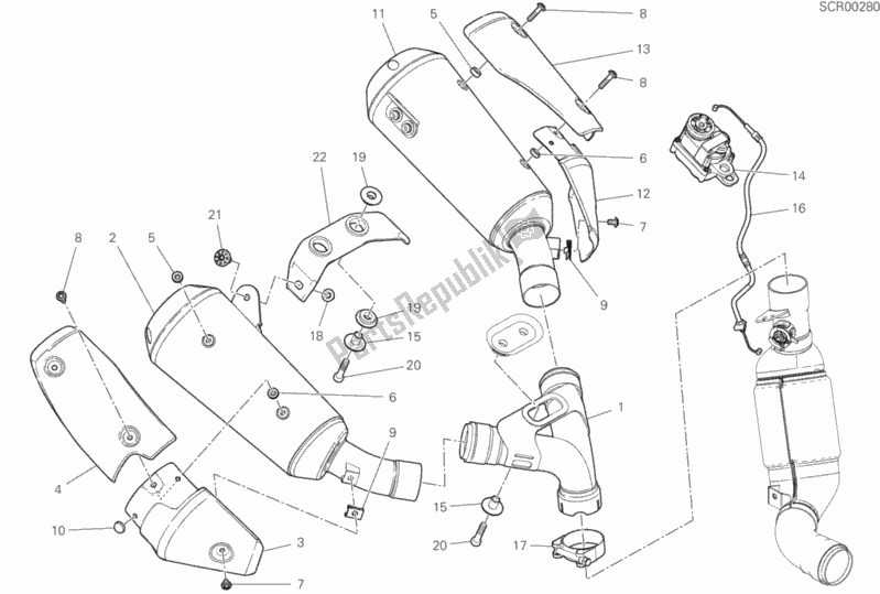 Toutes les pièces pour le Silencieux D'échappement du Ducati Scrambler 1100 2019