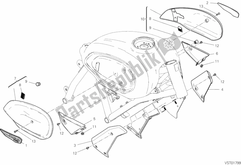 Alle onderdelen voor de Kuip van de Ducati Scrambler 1100 2019