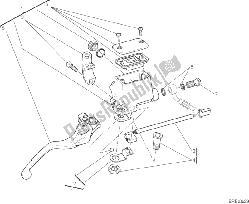 Tutte le parti per il Pompa Freno Anteriore del Ducati Scrambler 1100 2019