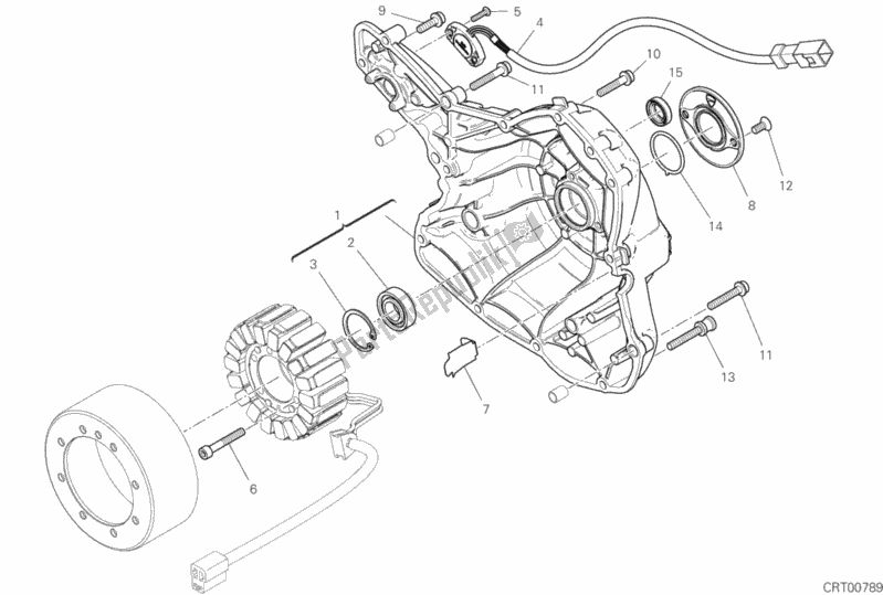 Toutes les pièces pour le Couvercle De Générateur du Ducati Scrambler 1100 2019