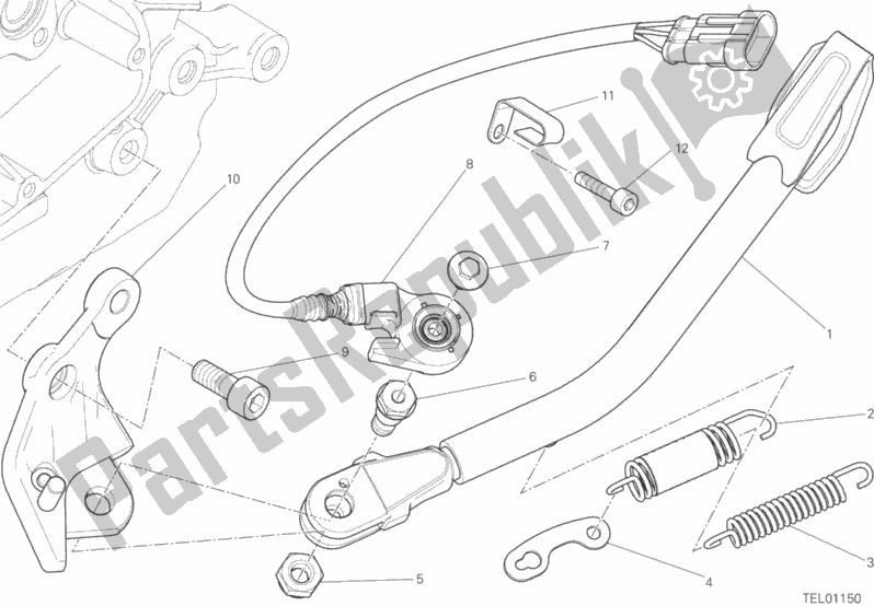 Alle onderdelen voor de Staan van de Ducati Scrambler 1100 2019