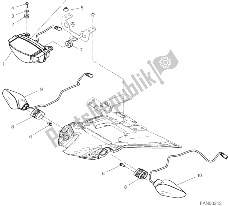 Alle onderdelen voor de Achterlicht van de Ducati Scrambler 1100 2019