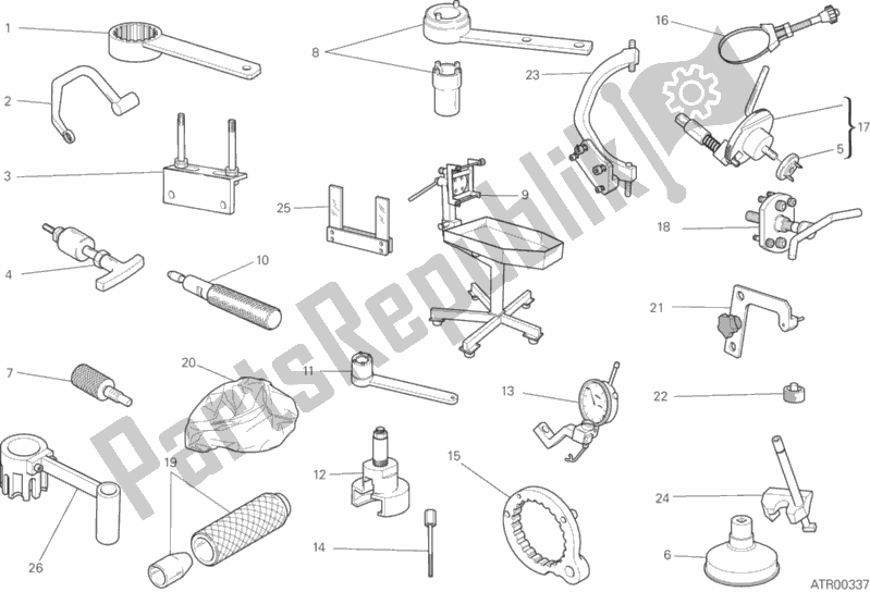 Alle onderdelen voor de Werkplaatsgereedschap, Motor van de Ducati Scrambler 1100 2019