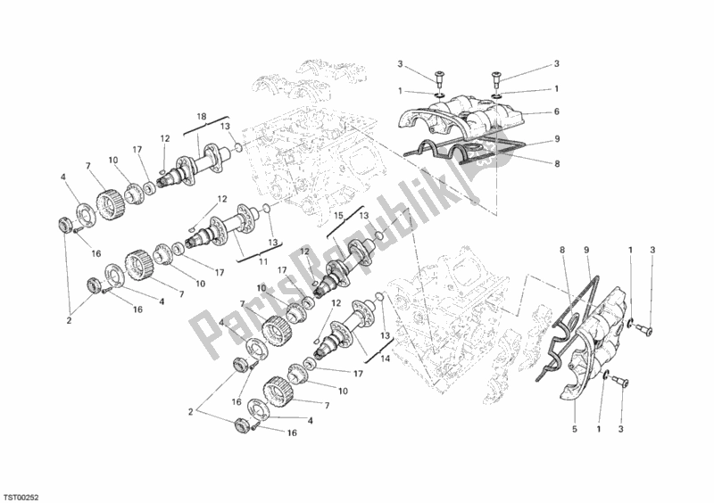 Tutte le parti per il Albero A Camme del Ducati Superbike 1198 2009