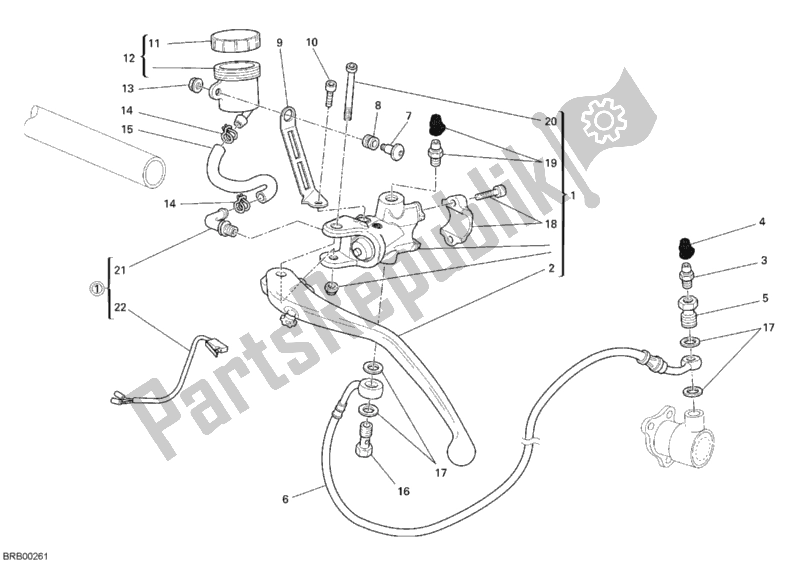 Tutte le parti per il Pompa Frizione del Ducati Superbike 1198 2009