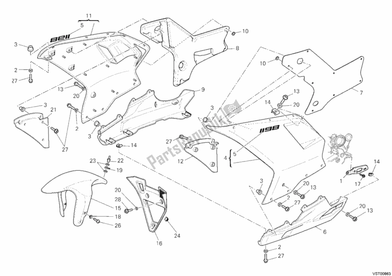 Todas las partes para Mercado de Ducati Superbike 1198 2009