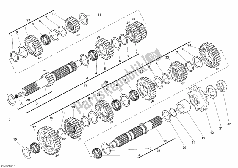 Tutte le parti per il Riduttore del Ducati Superbike 1198 2009