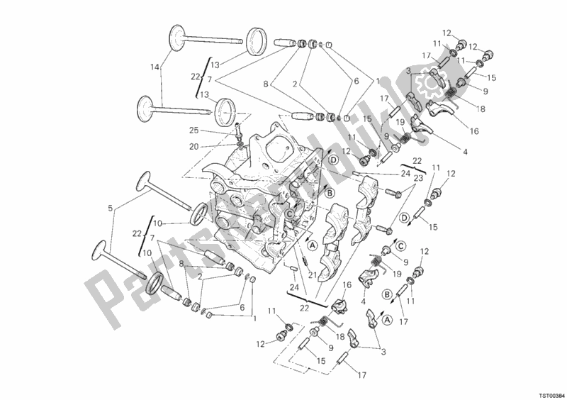 Tutte le parti per il Testata Orizzontale del Ducati Superbike 1198 2009