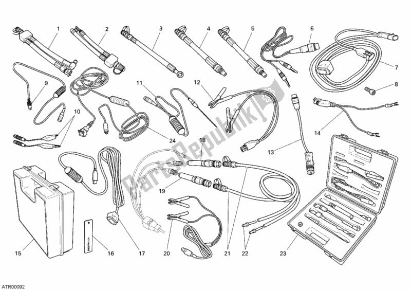 Alle onderdelen voor de Drukcontrole-instrument van de Ducati Superbike 1198 2009