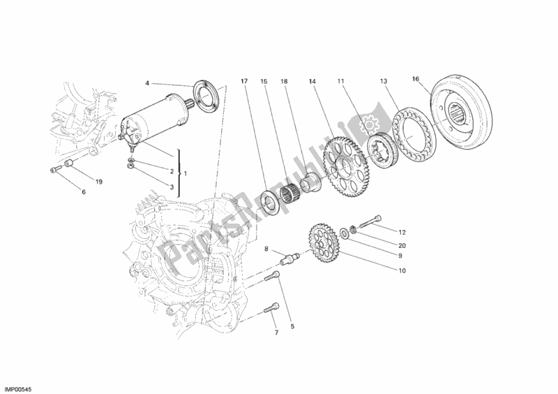 Todas las partes para Motor De Arranque de Ducati Superbike 1198 2009