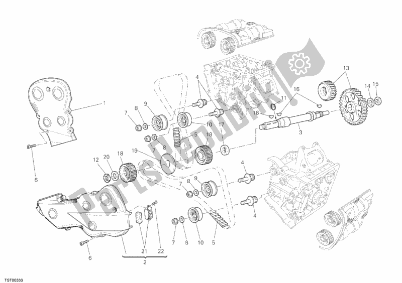 Tutte le parti per il Cinghia Di Distribuzione del Ducati Superbike 1198 2009