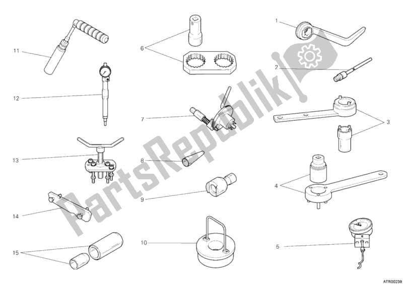 Tutte le parti per il Strumenti Di Servizio Per Officina, Motore Ii del Ducati Superbike 1198 2009