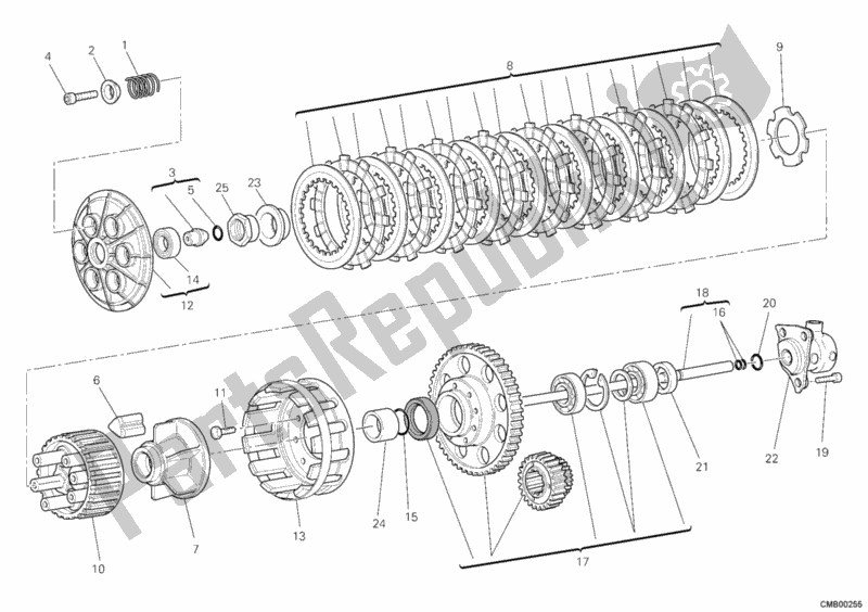 Alle onderdelen voor de Koppeling van de Ducati Superbike 1198 2010