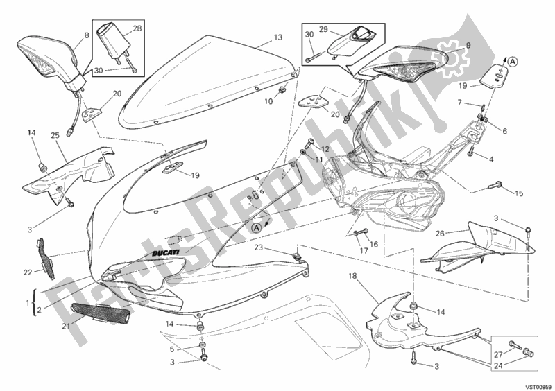 Todas las partes para Cubierta de Ducati Superbike 1198 2010