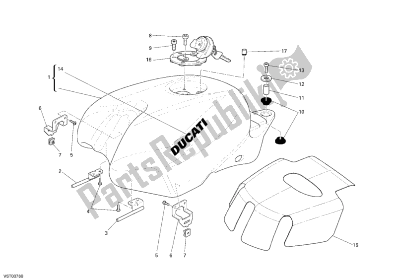 Todas las partes para Depósito De Combustible de Ducati Superbike 1198 2010