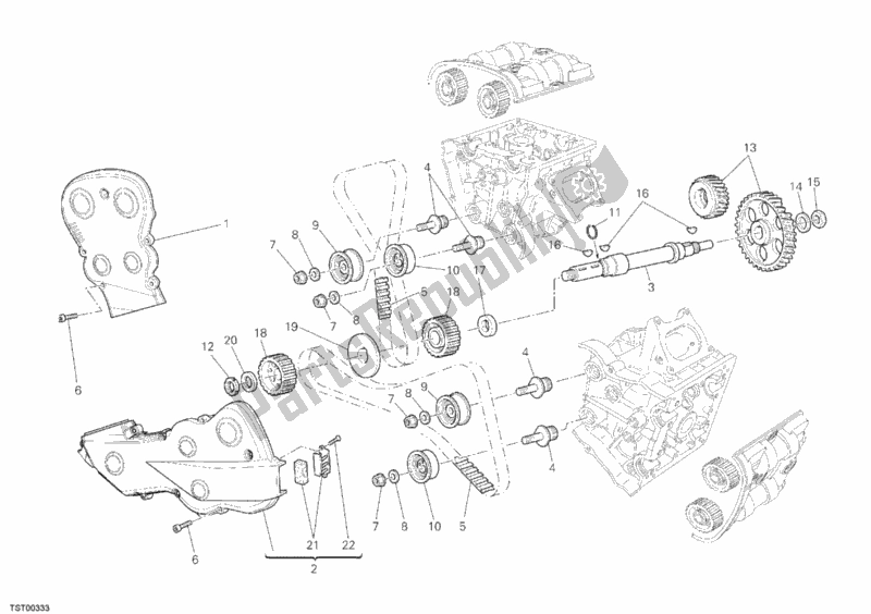 Tutte le parti per il Cinghia Di Distribuzione del Ducati Superbike 1198 2010