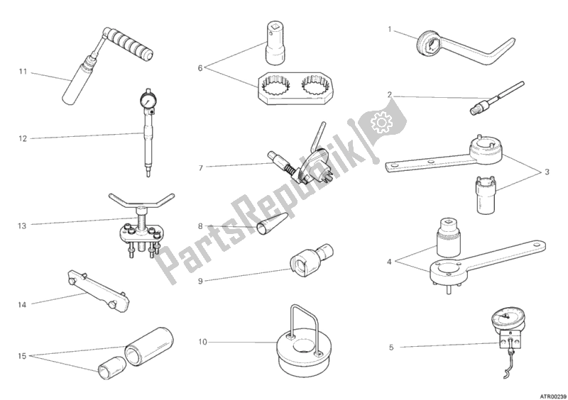 Alle onderdelen voor de Werkplaatsgereedschap, Motor Ii van de Ducati Superbike 1198 2010