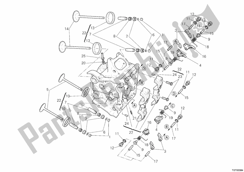 Wszystkie części do Pozioma G? Owica Cylindra Ducati Superbike 1198 2011