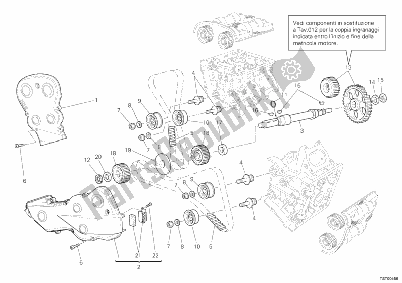 Tutte le parti per il Cinghia Di Distribuzione del Ducati Superbike 1198 2011