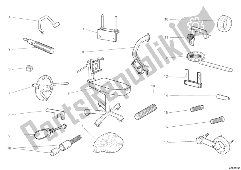 Todas las partes para Herramientas De Servicio De Taller, Motor I de Ducati Superbike 1198 2011