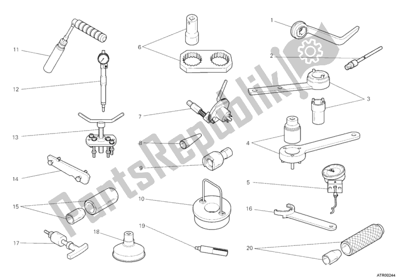 Tutte le parti per il Strumenti Di Servizio Per Officina, Motore Ii del Ducati Superbike 1198 2011