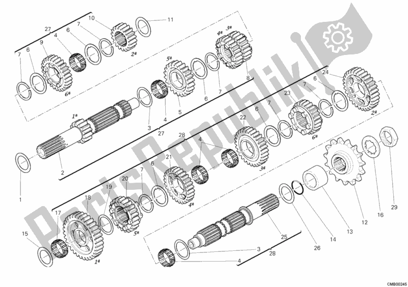 Todas las partes para Caja De Cambios de Ducati Multistrada 1200 2010