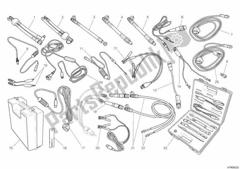 Alle onderdelen voor de Drukcontrole-instrument van de Ducati Multistrada 1200 2010