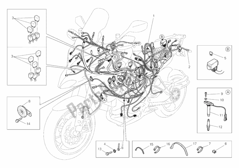 Todas las partes para Arnés De Cableado de Ducati Multistrada 1200 2010