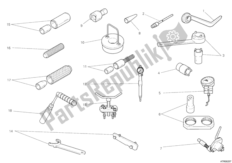 Toutes les pièces pour le Outils De Service D'atelier, Moteur Ii du Ducati Multistrada 1200 2010