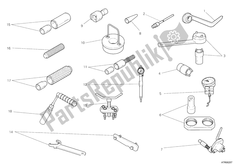 Todas las partes para Herramientas De Servicio De Taller, Motor Ii de Ducati Multistrada 1200 2010
