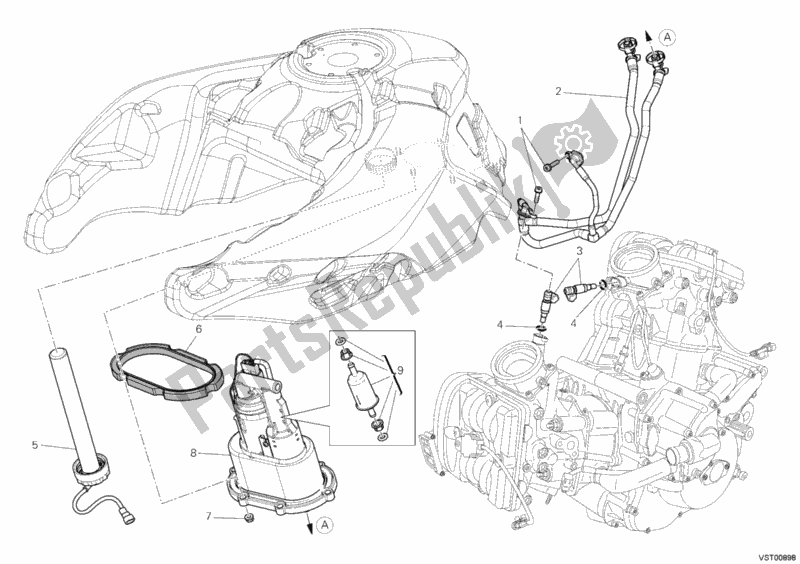 Todas las partes para Bomba De Combustible de Ducati Multistrada 1200 2011