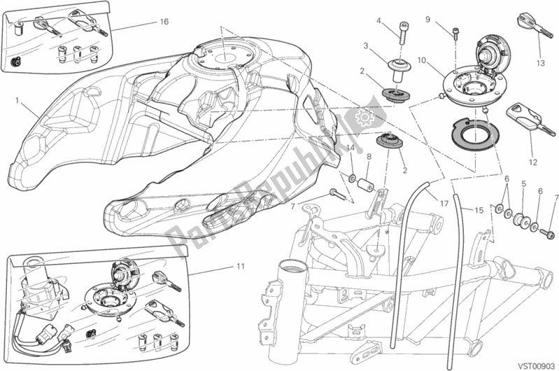 Todas las partes para Depósito De Combustible de Ducati Multistrada 1200 2011