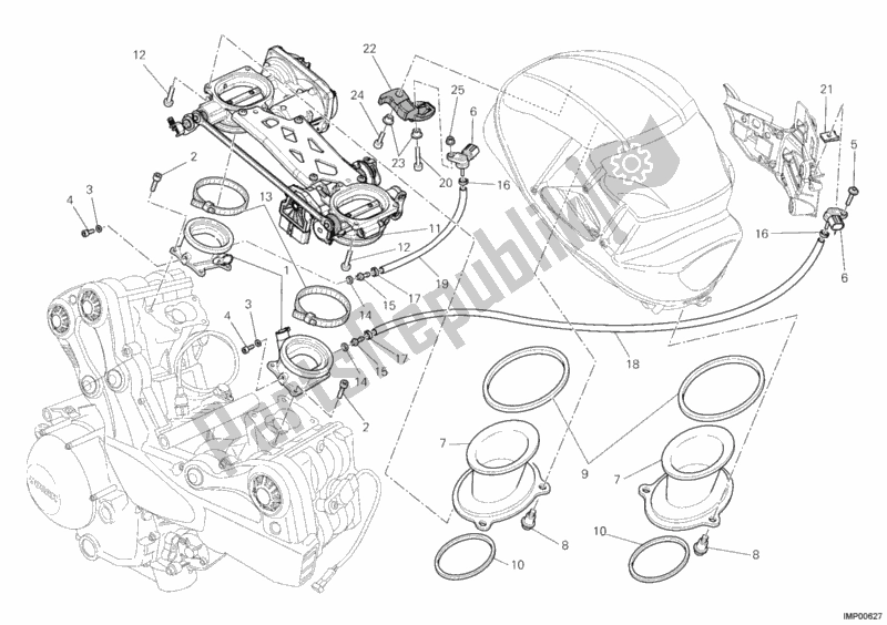 Todas las partes para Cuerpo Del Acelerador de Ducati Multistrada 1200 2011