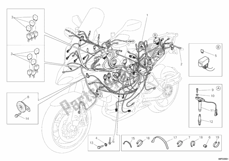 Todas las partes para Arnés De Cableado de Ducati Multistrada 1200 2011