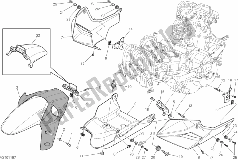 Wszystkie części do 34b - Owiewka Ducati Multistrada 1200 2012