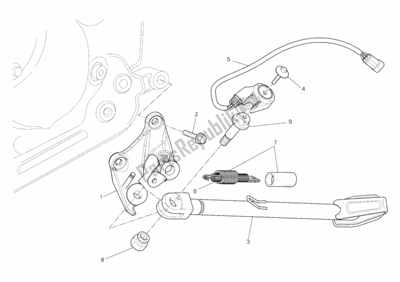 Todas las partes para Costado de Ducati Multistrada 1200 2012