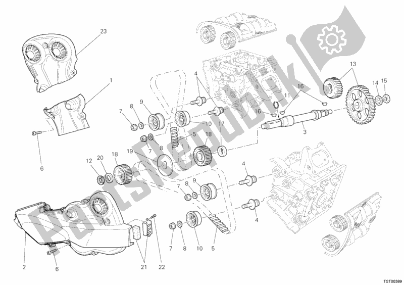 Alle onderdelen voor de Distributieriem van de Ducati Multistrada 1200 2012