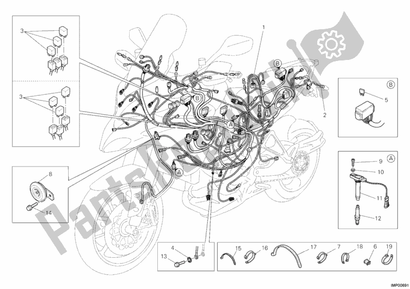 Todas las partes para Arnés De Cableado de Ducati Multistrada 1200 2012