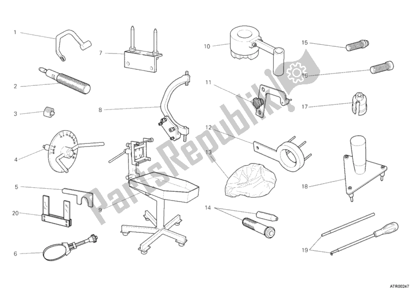 All parts for the Workshop Service Tools, Engine I of the Ducati Multistrada 1200 2012