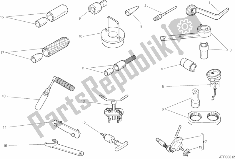 Alle onderdelen voor de 01a - Werkplaatsgereedschap, Motor van de Ducati Monster 1200 2014 Alle onderdelen voor de 01a - Werkplaatsgereedschap, Motor van de Ducati Monster 1200 2014