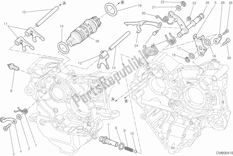 Wszystkie części do Krzywka Zmiany Biegów - Widelec Ducati Monster 1200 2014