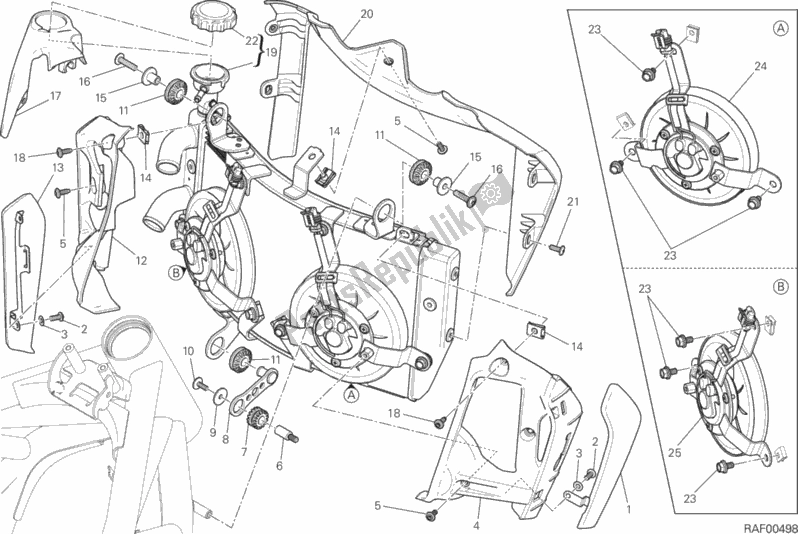 Wszystkie części do Ch? Odnica Wody Ducati Monster 1200 2014
