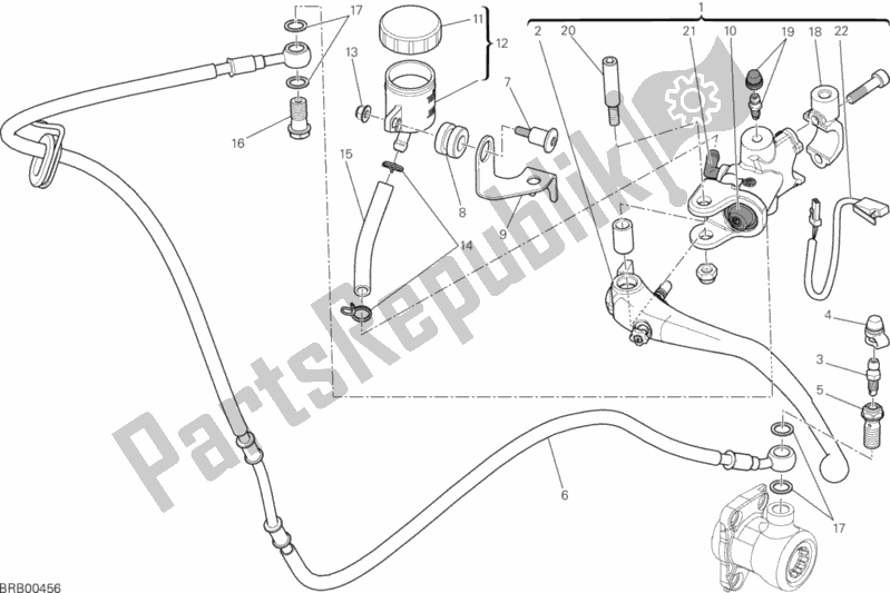 Todas as partes de Controle De Embreagem do Ducati Monster 1200 2015