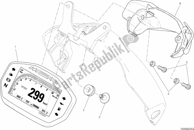 Todas las partes para Tablero De Instrumentos de Ducati Monster 1200 2015