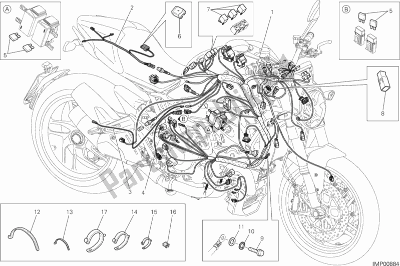 Todas las partes para Arnés De Cableado de Ducati Monster 1200 2015