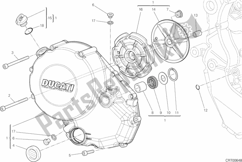 Todas las partes para Tapa Del Embrague de Ducati Monster 1200 2016