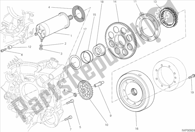 Toutes les pièces pour le Démarrage Et Allumage électrique du Ducati Monster 1200 2016