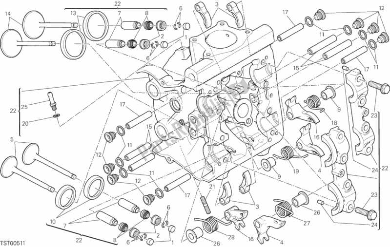Todas las partes para Cabeza Horizontal de Ducati Monster 1200 2016