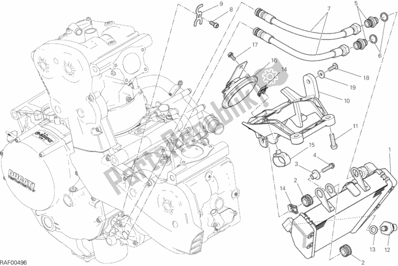 Todas las partes para Enfriador De Aceite de Ducati Monster 1200 2016